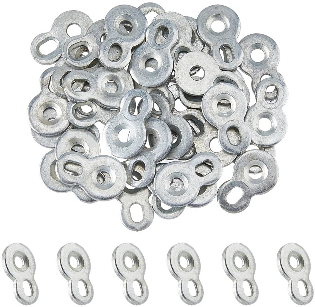 Store_9 - Figuur 8 Bevestigingsmiddelen - Heavy Duty Tafelblad Connector - Zilver - Tafelbevestiging - Desk Clips - Geschikt voor Tafelbladen, Stoe...