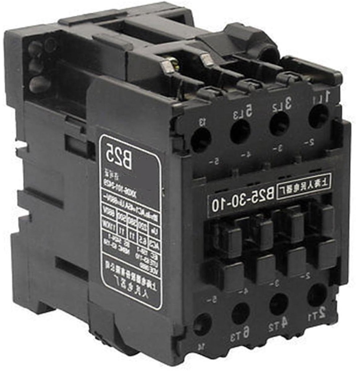 AC Schakelaar - Stroomonderbreker Spoel - Elektrische Circuits - 3 Polig 3NO - 35 mm Rail - Grijs