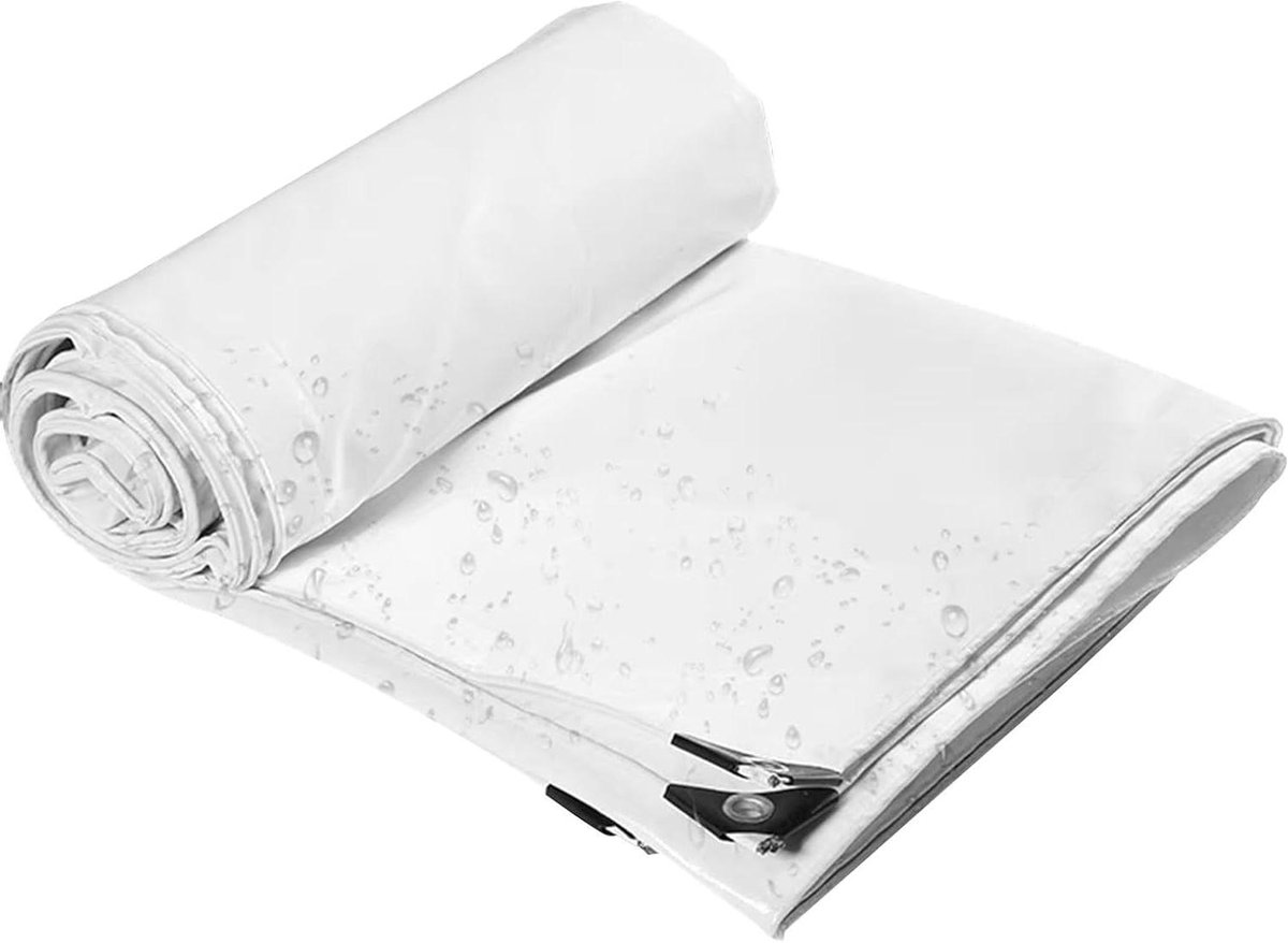Waterdicht Dekzeil - Weerbestendige Hoes - Bescherming Buiten - Scheurvast Materiaal - 5 x 5 Meter - Wit