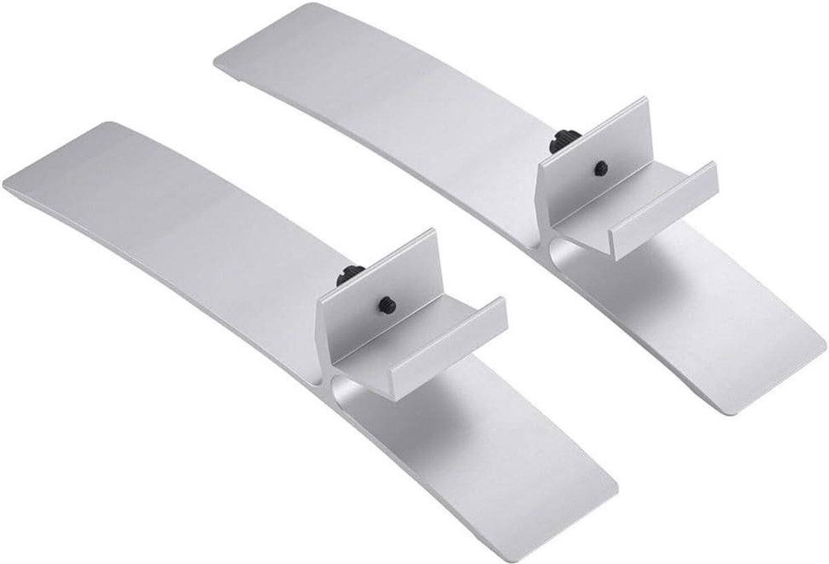 Verwarmingspaneel Standaard - Voeten Verwarming - Vrijstaand Gebruik - Aluminiumlegering - 2 Stuks - Zilver