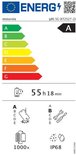 Energielabel A. Batterijduur 55 uur en 18 min. 1000x opladen, IP68 water- en stofbestendig.