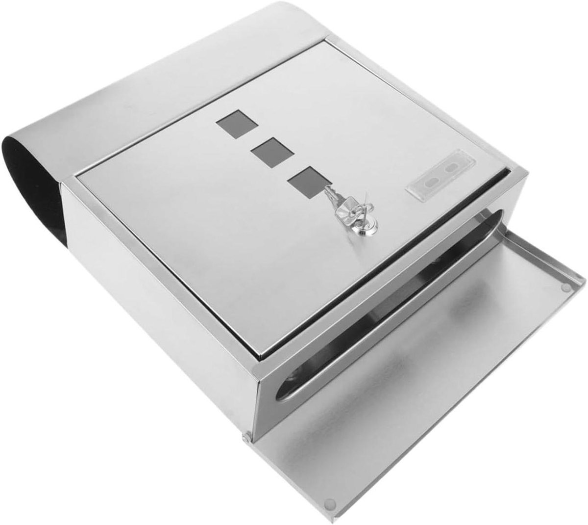 Wandbrievenbus - Postbus brievenbus - Post ontvangen - Afsluitbaar met sleutel - 31x10.5x33.5cm - Zilver