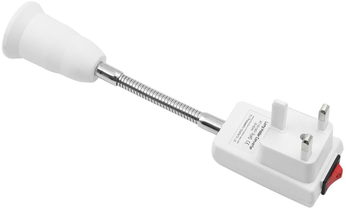 aladdien - Flexibele E27 Adapter - Lampenhouder met Schakelaar - Voor Wandlampen en Verlenglampen - Duurzaam en Praktisch - Geschikt voor Meerdere L...