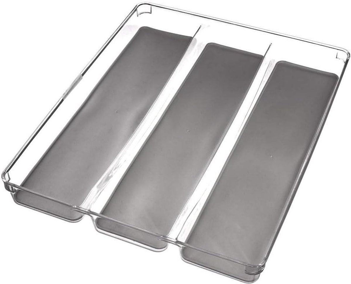Bestekbak - Lade organizer - Keuken organiseren - Anti-slip inleg - 32x40 cm - Transparant