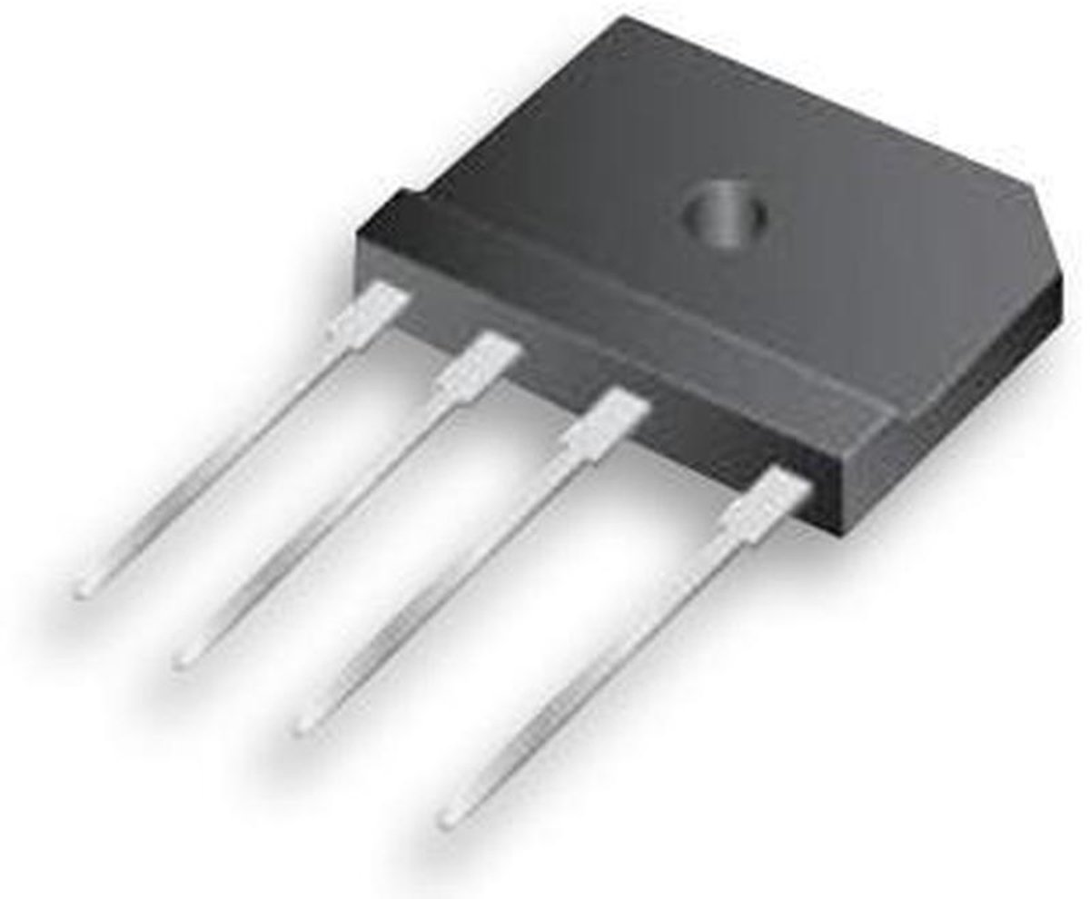 Brug Gelijkrichter - Diodes - Stroom Omzetten - 6A 600V - SIP Pakket - Zwart
