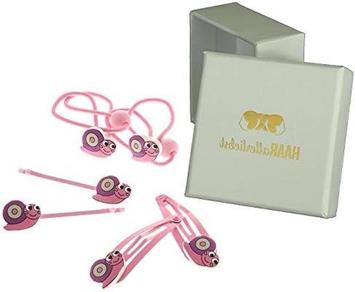 Haaraccessoires set - Kinder haarclips - Dagelijks gebruik - Inclusief opbergdoos - 6 delig - Wit