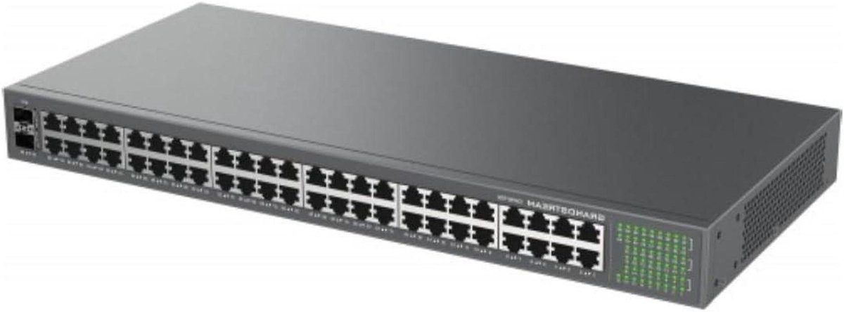 Netwerk Switch - Gigabit Switch - Netwerk Uitbreiden - Groene Technologie - 48 Poorten - Zwart