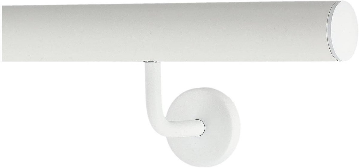 Wandleuning Trapleuning - Aluminium Reling - Veilig Lopen - Eenvoudige Montage - 190 cm - Wit