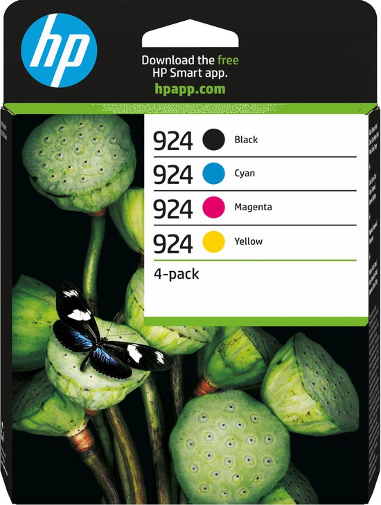 HP 924 - Inktcartridge - Origineel - Zwart & Kleur
