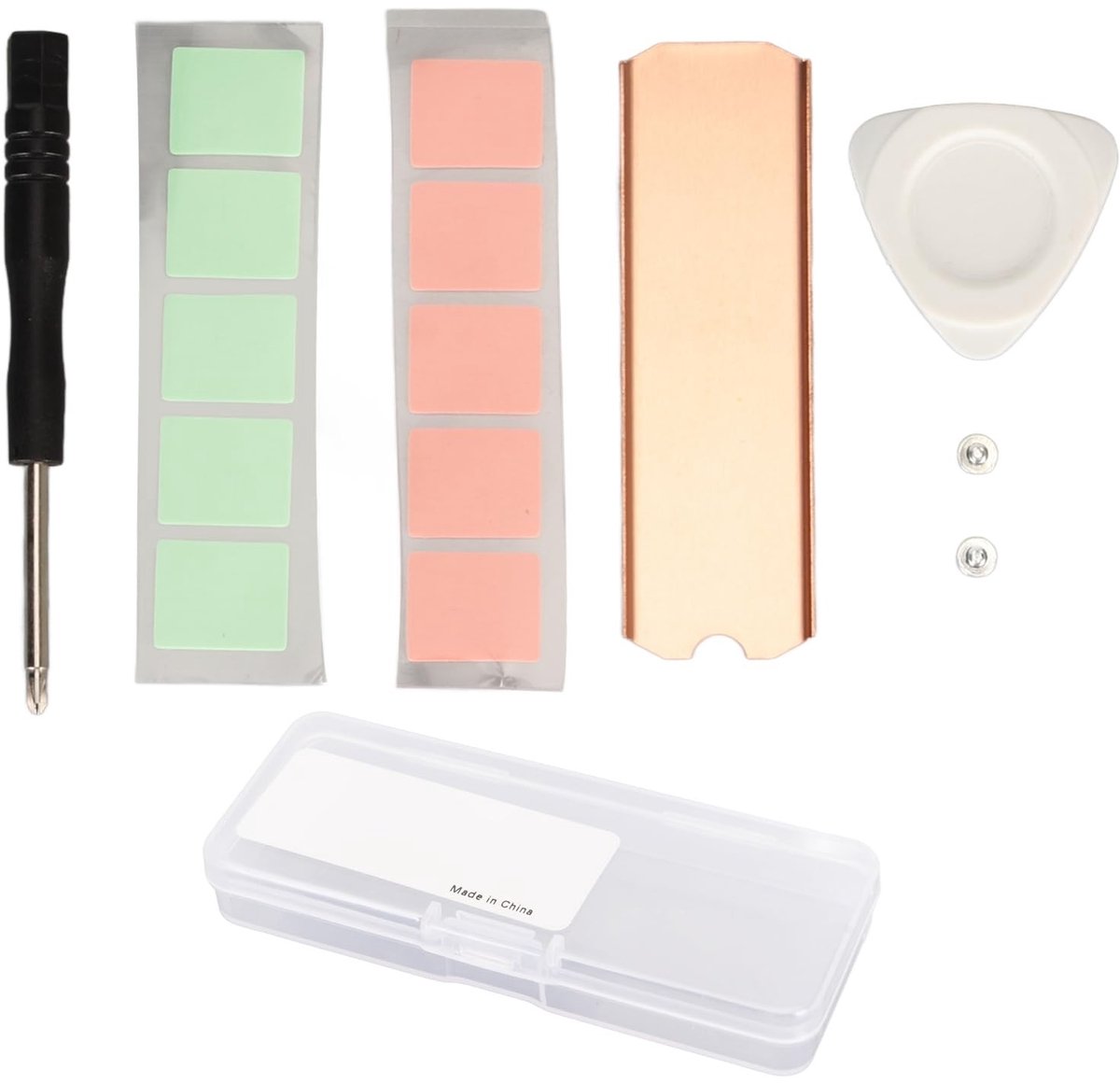 Store_8 - M.2 2280 SSD Koellichaam - Hoge Thermische Geleidbaarheid - Rood Koper - Nano-thermische Pads - Voor Effectieve Warmteafvoer - Geschikt v...