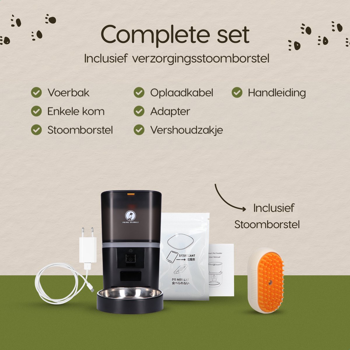 Automatische Voerbak Kat en Hond 6L – Voerautomaat met Camera – Full HD 1080P – Two-Way Audio – Enkele Voederbak – Slimme Voerdispenser – App-bediening – Voerschema Instellen – Kattenvoerbak Automatisch – Smart Pet Feeder – Prime AnimalZ – Wit thumbnail 8