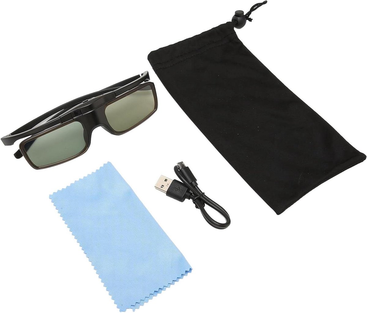 Actieve 3D Bril - DLP Link Bril - 3D Films Kijken - Hoge Lichtdoorlaat - 96-144Hz - Wit