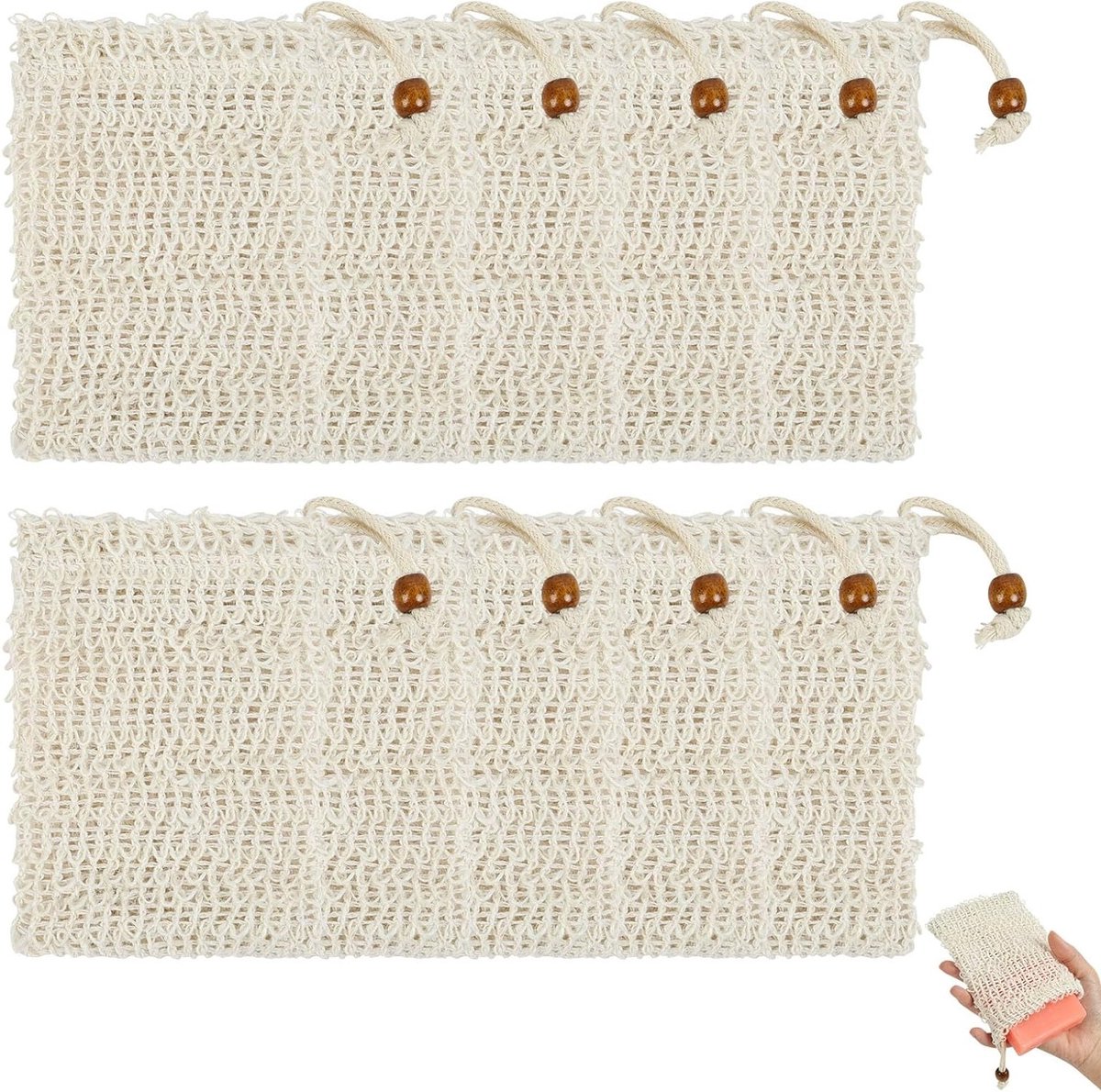 Exfoliërende Zeepzakken, 10 Stuks Nylon Mesh Zakjes voor Diepe Reiniging en Lichaamsscrub, Perfect voor Bad en Verzorging
