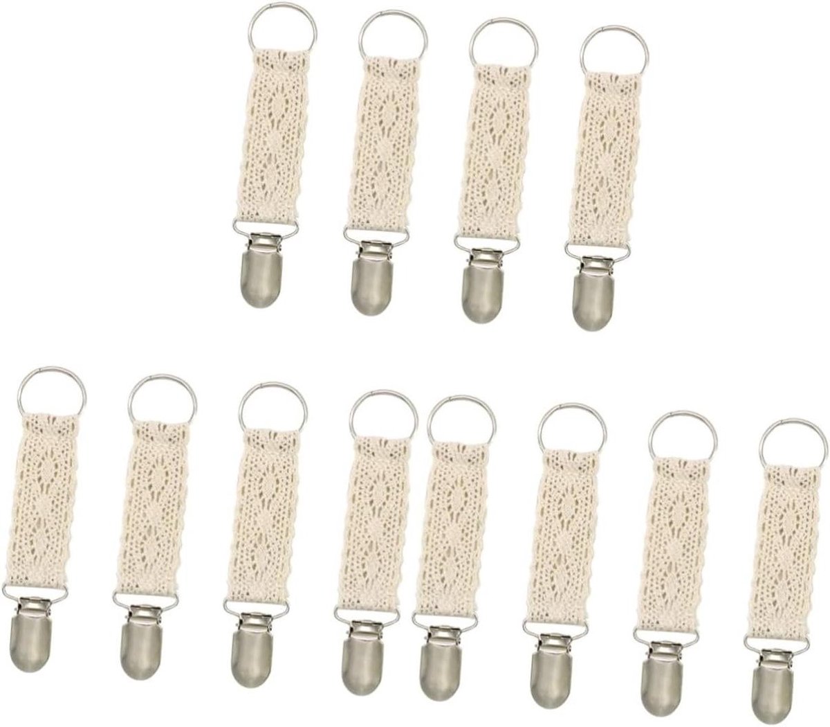 Hoedenclips - Tasclip Klem - Reizen Bagage - Decoratief Ontwerp - 3 Sets - Beige