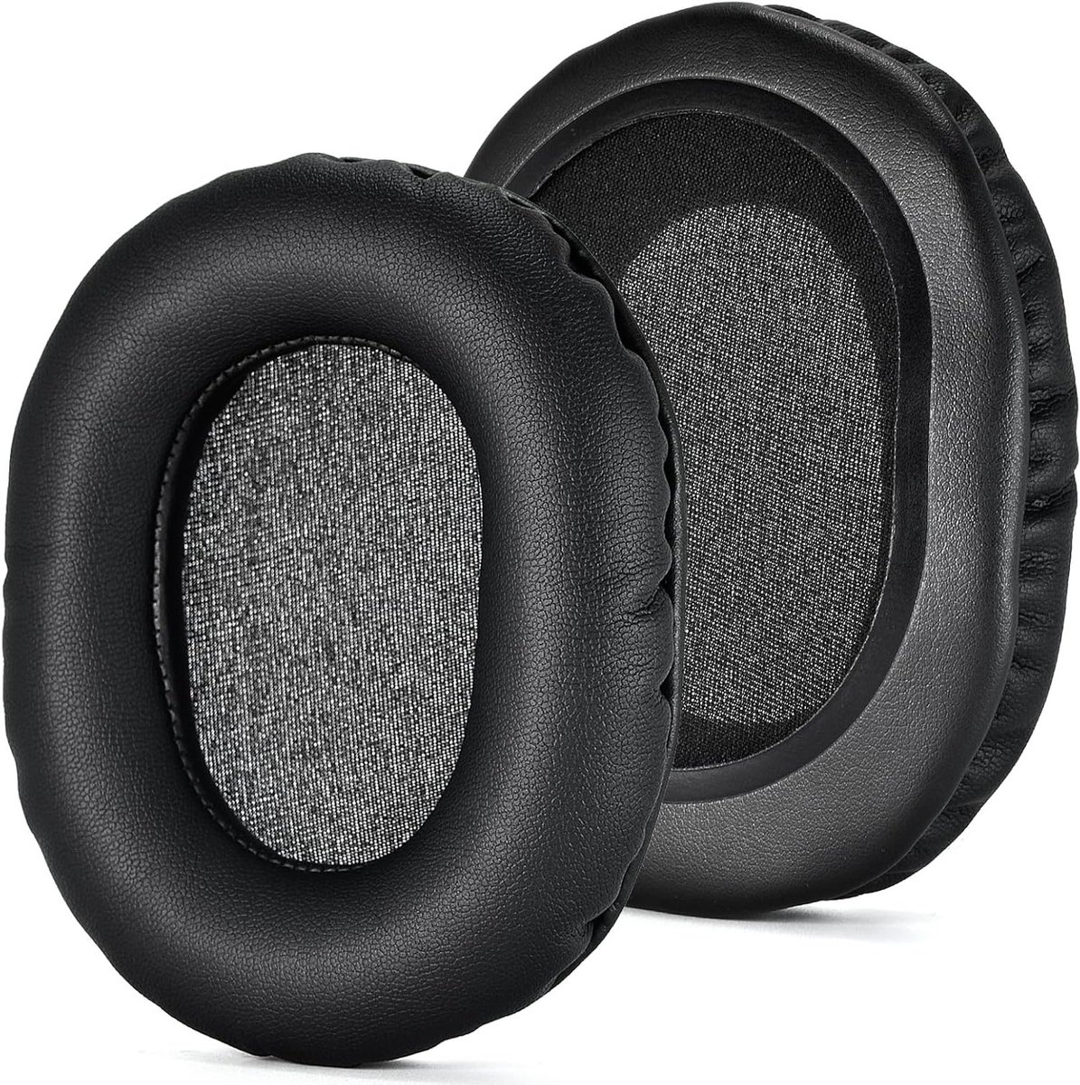 Premium Vervangende Oorkussens voor Teufel Massive Headset, Hoogwaardige Geheugenfoam met Leer, Zwart en Comfortabel
