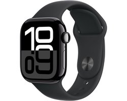 Apple Watch Series 10 - Wifi - 42mm - Zwarte Aluminium Case met Zwart Sportbandje - M/L