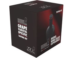 Riedel Wijnglazenset Fatto A Mano Black Tie - Bordeaux Grand Cru, Burgundy Grand Cru, Riesling & Oaked Chardonnay - 4 Stuks