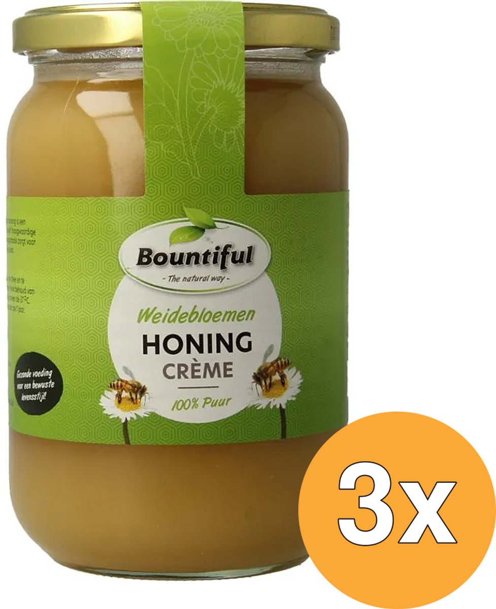 3x Bountiful Weidebloemen honing creme (900 gr)