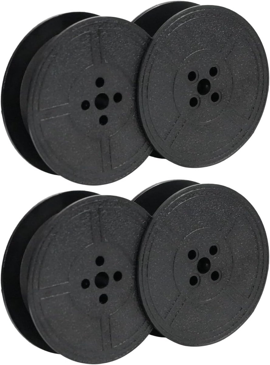 Set van 2 Duurzame Nylon Typewriter Tape voor Duidelijke Afdrukresultaten, Compatibel met DIN 2103 en 32755 GR1, Perfect voor Typemachines