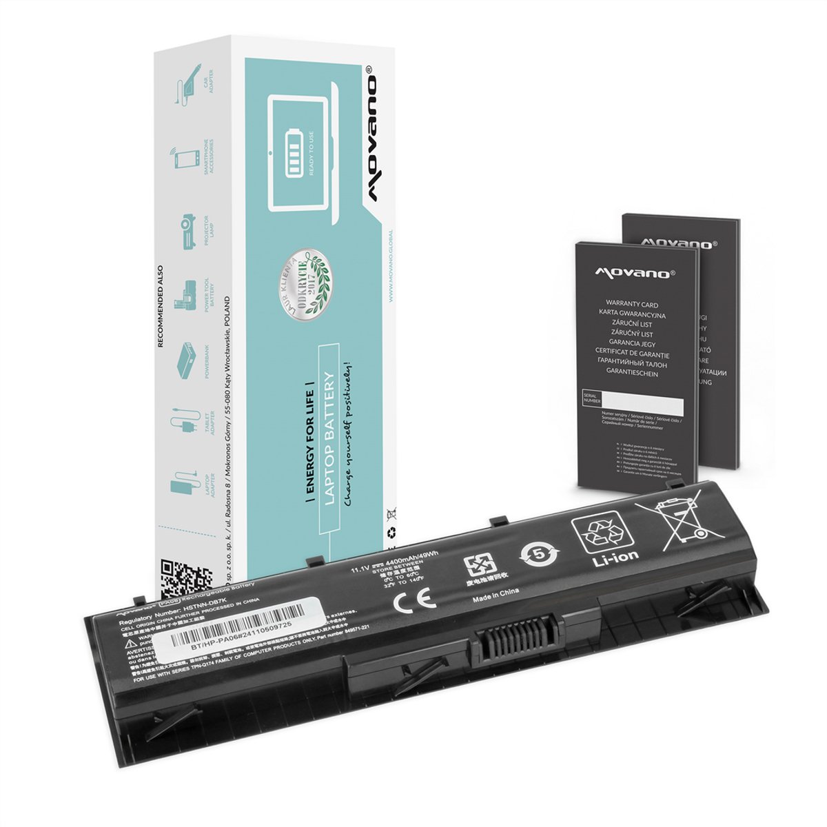 Movano Serie - Laptopbatterij - Li-Ion - Veiligheid - Efficiëntie
