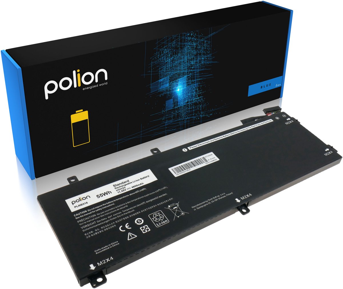 Polion-serie - Laptopbatterij voor Dell - 4800mAh - Li-Ion - Compatibel