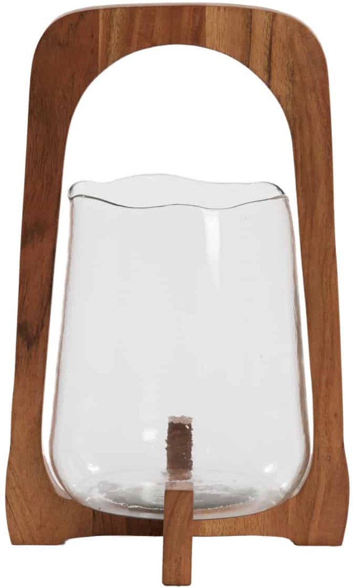 Light & Living Windlicht Anosy - Bruin - 21.5x21.5x35cm - Modern