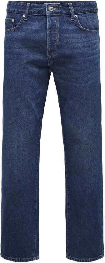 ONLY & SONS ONSEDGE STRAIGHT 7901 BOX PIM JEANS NOOS Heren Jeans - Dark Blue Denim Rinse