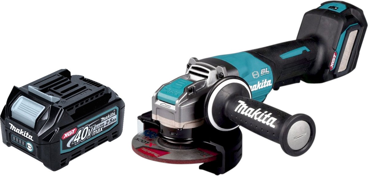 Makita GA 044 GD1 Accuslijper 40 V max. 125 mm X-LOCK Brushless + 1x accu 2,5 Ah - zonder lader