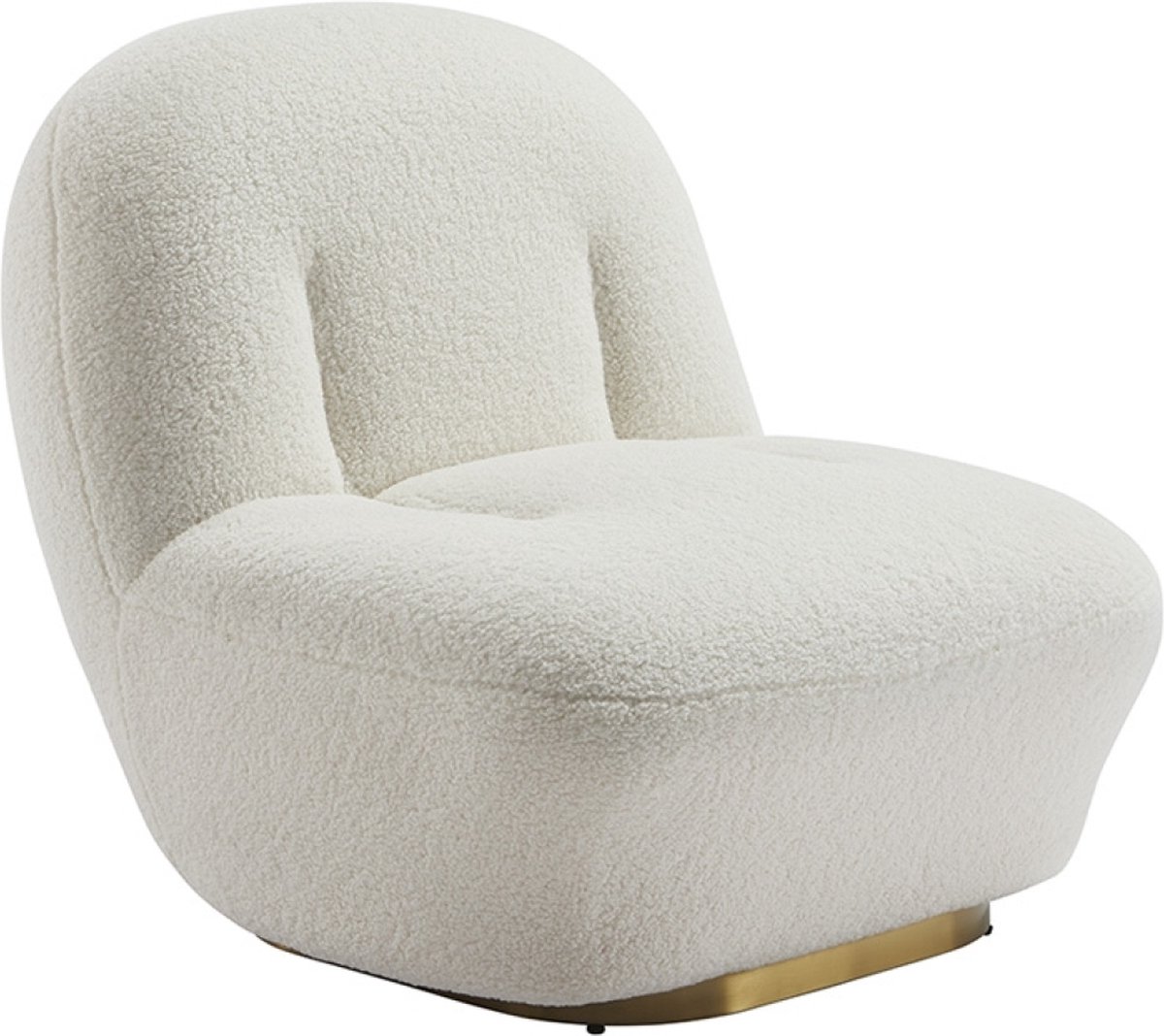 Portland Teddystof Loungestoel - Wit