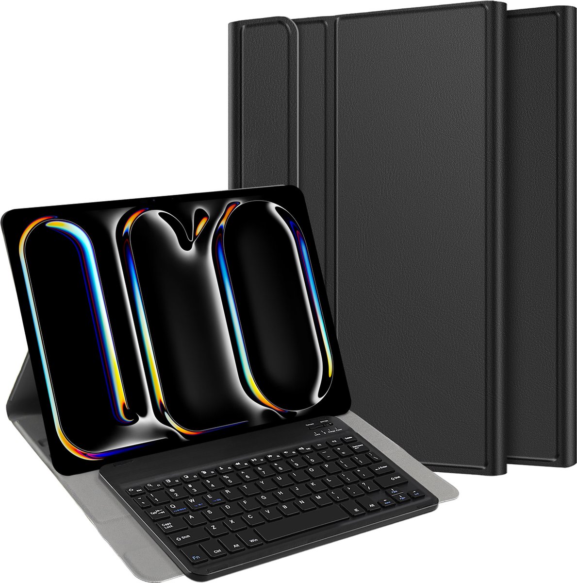 Cazy tablet Hoes met Toetsenbord geschikt voor iPad Pro 13 (2025 / 2024) M5 / M4 - QWERTY Portuguese Bluetooth Keyboard Case - Zwart