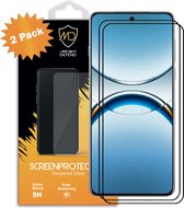 2-Pack MobyDefend Screenprotectors - Geschikt voor Oppo Find X8 Pro - Screensavers Met Zwarte Randen - Gehard Glas