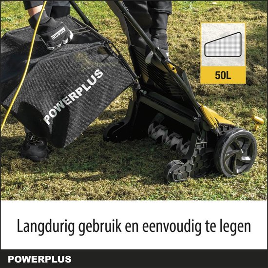 Powerplus Elektrische Verticuteermachine POWXG75160 - 1600 W en snijbreedte van 360 mm, 2-in-1 Elektrische beluchter en verticuteermachine voor uw tuin van Powerplus — afbeelding 2