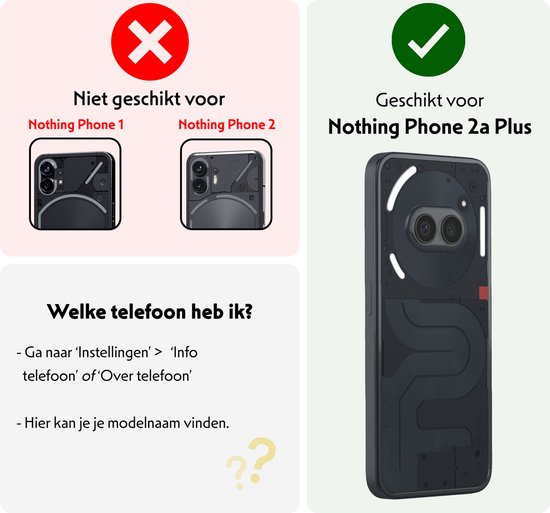 Hoesje Geschikt voor Nothing Phone 2a Plus Hoesje Siliconen Case - Hoes Geschikt voor Nothing Phone 2a Plus Hoes Siliconen - Transparant - 2 Stuks