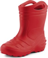 Ladeheid LA-KL-051 Kinder Regenlaarzen - Rubber - met Binnenschoen en Grepen - Waterdicht - EVA - Wasbare Binnenschoen – Rood – 24