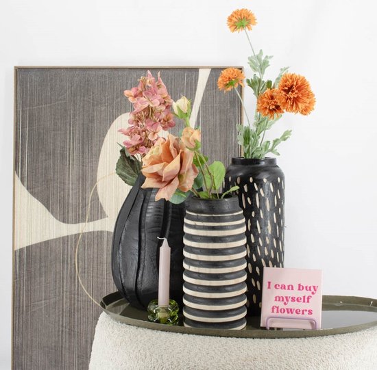 Kaempe Houten vaas compatibel voor bloemen boeket, 3D houten puzzelvaas voor botanicals, narcissen, zonnebloemen, rozen, kersenbloesem, tulpen