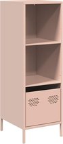 vidaXL - Hoge - kast - 35x39x103,5 - cm - staal - roze