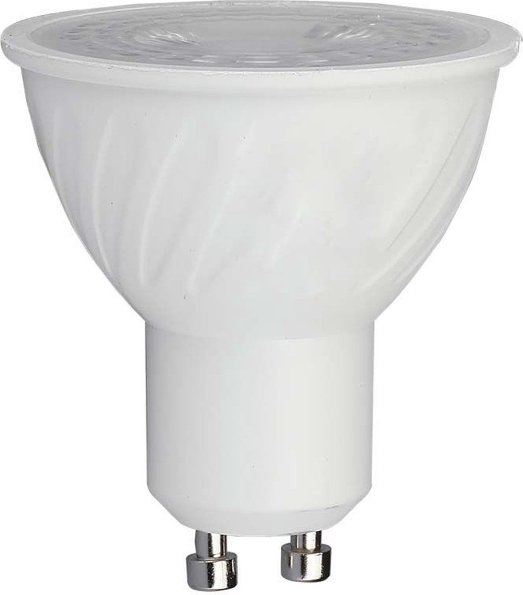 V-TAC VT-247 LED Spots - Samsung - GU10 - Lens 110° - IP20 - 6W- 445 Lumen - 6500K