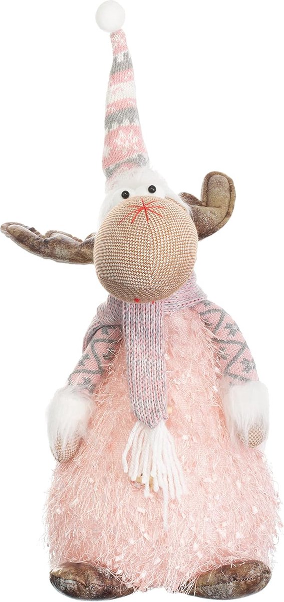 Stijlvolle Kerst Eland Met Warm Witte LED-Verlichting - 40 Cm Design 1