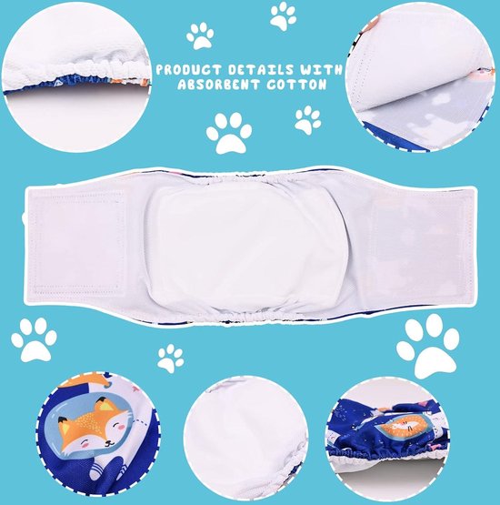 MICOOYO Menstruatiebroek voor honden, 3 stuks, herbruikbare