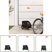 Remorque à vélo pour chien The Living Store Deluxe - Zwart - 124 x 53 x 53 cm (L x L x H) - Cadre durable - Espace confortable - Conception pratique - Conduite sûre - Large application - The Living Store