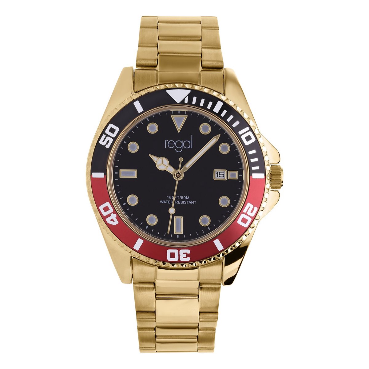 Lucardi Heren Regal heren horloge bicolor met zilver wijzeplaat - Horloge - Alloy - Multi - 40.60 mm