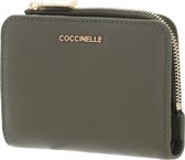 COCCINELLE Cuir Étui pour carte de crédit Metallic Soft Credit Card Holder Laurel Green Olive