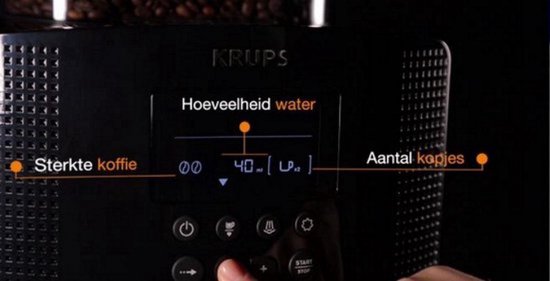 Krups Essential EA8150 - Volautomatische Espressomachine - Thermoblock-systeem - Personaliseren en Favorieten Opslaan - Zwart - Koffiemachine met bonen