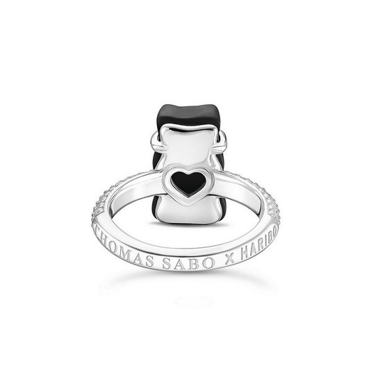 Thomas Sabo - TR2478-052-11-60 - Ring - Argent 925 - Femme - Goldbär noir - Taille de bague 60