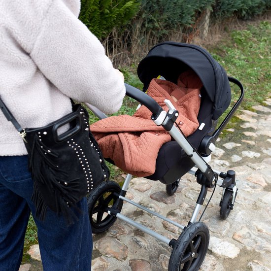 BEMINI Voetenzak - Biside 0-12m - Tussenseizoen comfort - Brick van Bemini — afbeelding 4