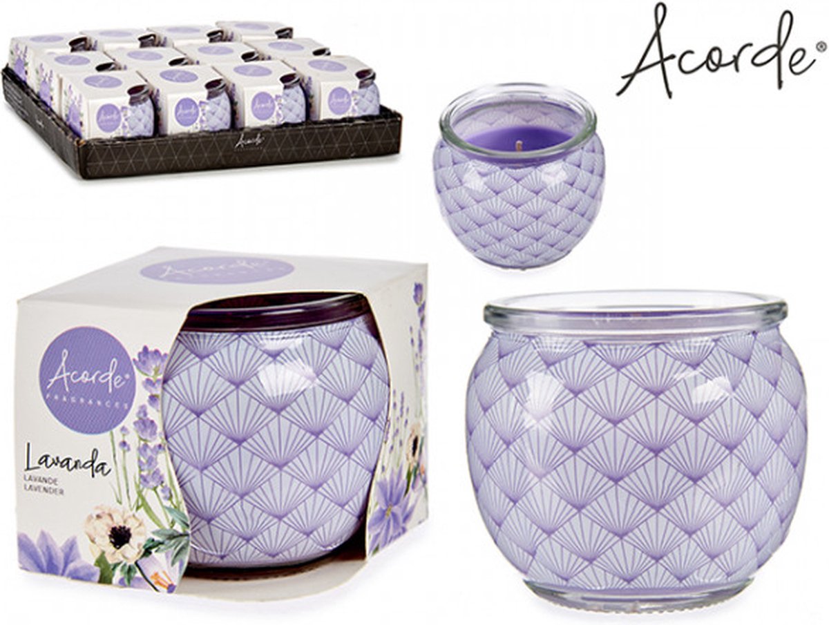 Kaars Lavendel Paars (7,6 x 6,5 x 7,6 cm)