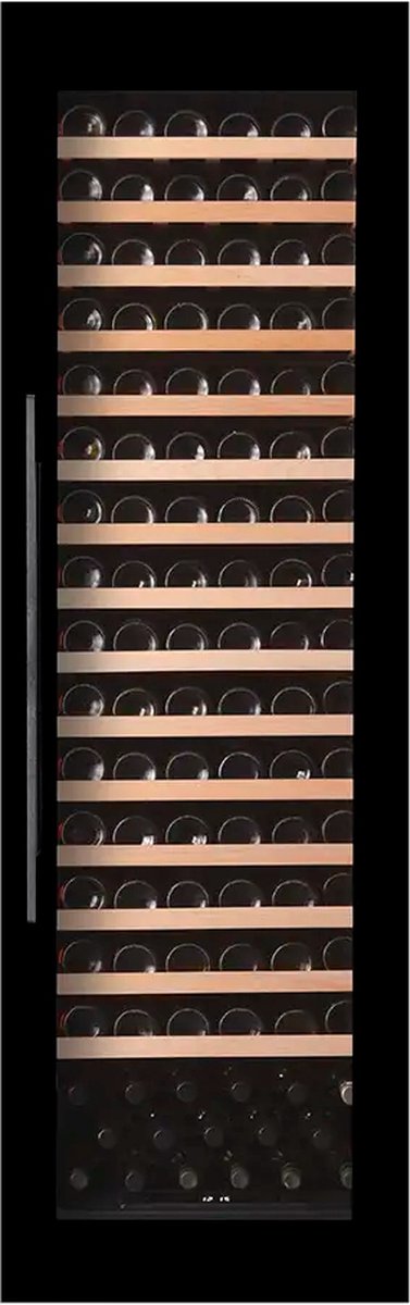 Pevino Majestic 107 flessen - 1 zone - front met zwart glas - Integreerbaar