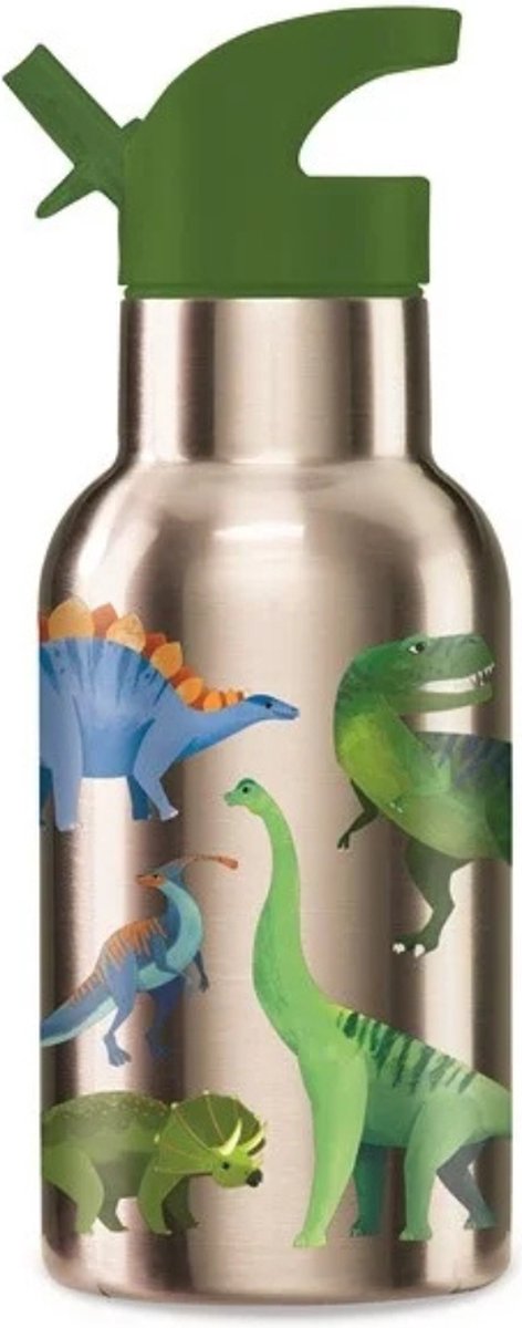 Crocodile Creek | Roestvrijstaal Drinkfles, 400ml - Dino Wereld