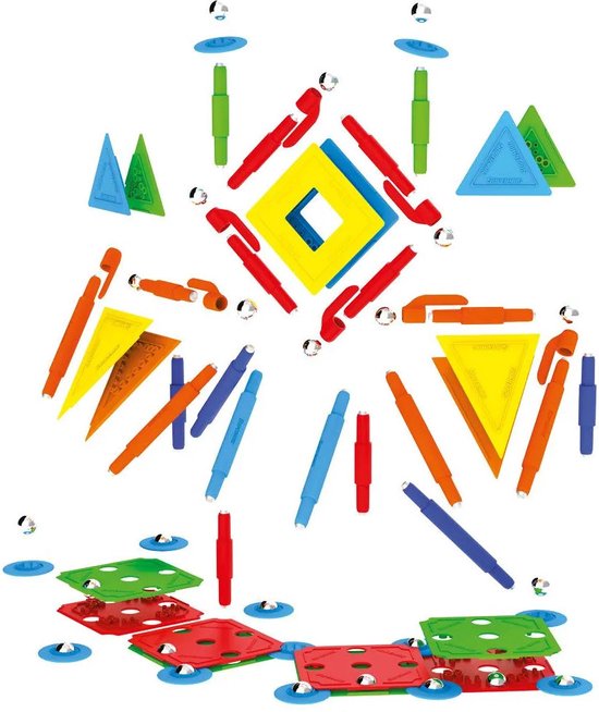 Magneet speelgoed Supermag Multicolor 85 SM0658 Multikleur