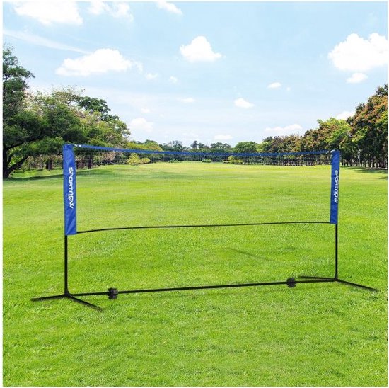 Filet De Sport Pliable Réglable 3x1,5 M - Pour Volley, Badminton, Tennis | Plage, Jardin, Parc, Sans Outils